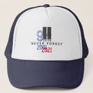 WTC 911 Patriotic Vergiss nie 20 Jahre Truckerkappe