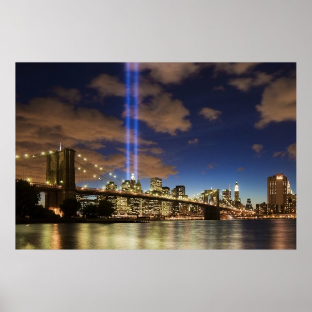 WTC Lights Brooklyn Bridge Poster (Vorne)
