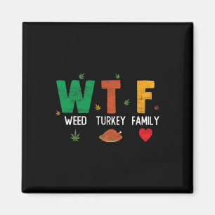 Wtf1 Wein Truthahn Football - Lustiges Thanksgivin Magnet