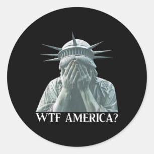 Wtf America 8647 widersteht Trump politisch und de Runder Aufkleber