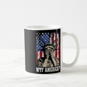 Wtf America Anti-Trump-Statue der Freiheit USA Fla Kaffeetasse