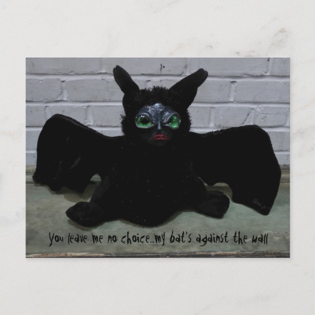 WTF Bat Creature Postcard Postkarte (Vorderseite)
