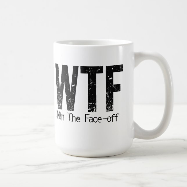 WTF: Gewinnen Sie das Gesicht-weg (Hockey) Kaffeetasse (Rechts)