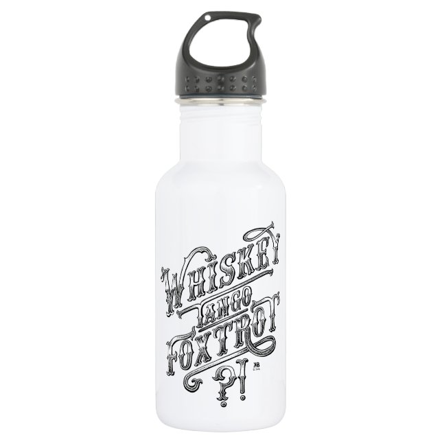 WTF lustiges Vintages Trinkflasche (Vorderseite)