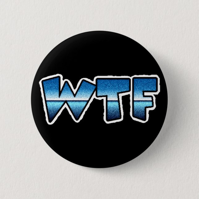 WTF markiert humorvollen Knopf Button (Vorderseite)