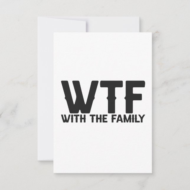 WTF mit familienfreundlichem Sommerurlaub passt au Dankeskarte (Vorderseite)