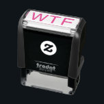 WTF Unprofessioneller Sarcasm Spaß Funny Joke Permastempel<br><div class="desc">WTF Funny Sarcasm Spaß Selbstfarbige Briefmarke - Text kann angepasst werden. Ihre Wahl der Farbe. Einfaches, modernes minimalistisches Design kommt genau auf den Punkt. Sarcastic inspiirationale / motivierend Satire Zitat macht ein lustiges Office Gag Geschenk für Mitarbeiter, Chef, Sekretärin, Verwaltungsassistent, Büroleiter, etc. Fügen Sie den langweiligen Bürounterlagen etwas unpassenden Spaß...</div>