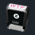 WTF Unprofessioneller Sarcasm Spaß Funny Joke Permastempel<br><div class="desc">WTF Funny Sarcasm Spaß Selbstfarbige Briefmarke - Text kann angepasst werden. Ihre Wahl der Farbe. Einfaches, modernes minimalistisches Design kommt genau auf den Punkt. Sarcastic inspiirationale / motivierend Satire Zitat macht ein lustiges Office Gag Geschenk für Mitarbeiter, Chef, Sekretärin, Verwaltungsassistent, Büroleiter, etc. Fügen Sie den langweiligen Bürounterlagen etwas unpassenden Spaß...</div>