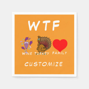 WTF Wein Truthahn Familie Thunder_Cove Serviette