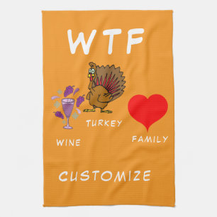 WTF Wein Türkei Familie Thunder_Cove Geschirrtuch