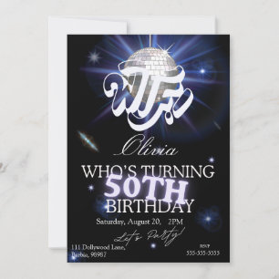 WTF Wer wird 50 Lustig 50. Geburtstag Sarkastisch Einladung