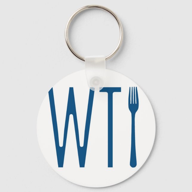 WTF - What The Fork Humor Merchandise Schlüsselanhänger (Vorderseite)