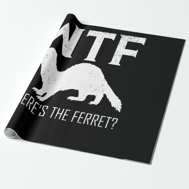 WTF Where's The Ferret Animal Gift Geschenkpapier (Ungerollt)
