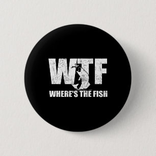Wtf wo#39;s die Fische Männer#39;s Funny Fishing G Button