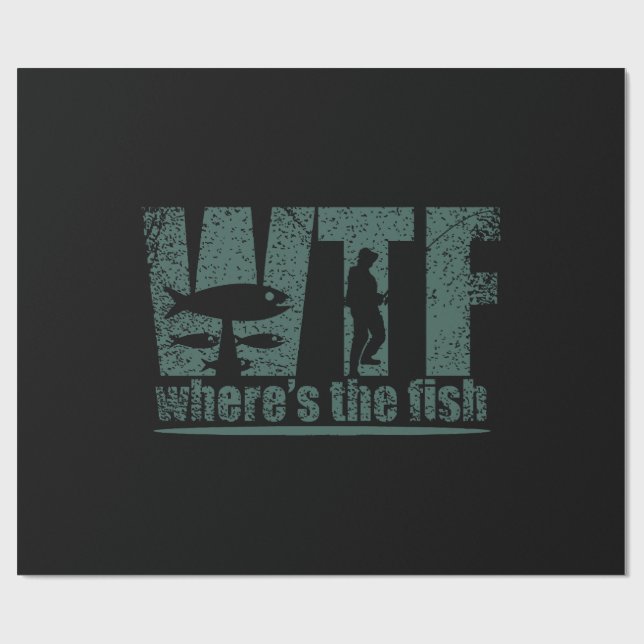 WTF Wo ist der Fisch Geschenkpapier (Flach)