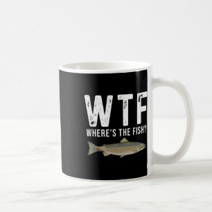 Wtf Wo ist der Fisch Lachs Funny Fishing Gaben Kaffeetasse
