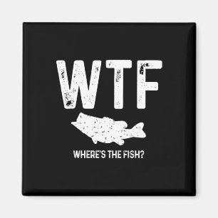 Wtf Wo ist der Fisch Largemouth B Funny Fishing Gi Magnet
