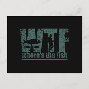 WTF Wo Ist Der Fisch Postkarte