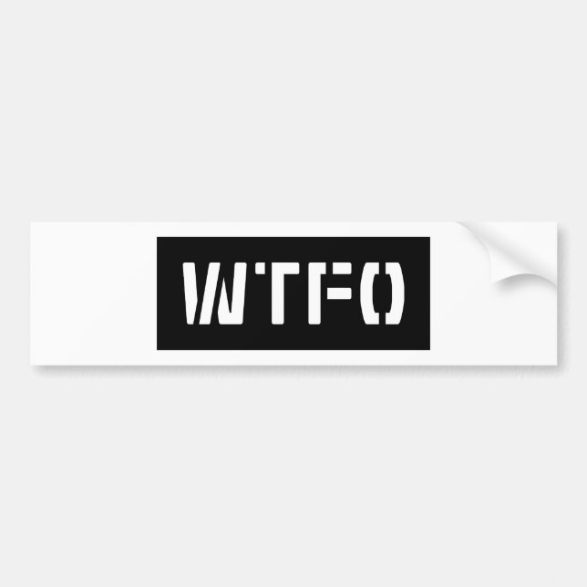 WTFO AUTOAUFKLEBER (Vorne)
