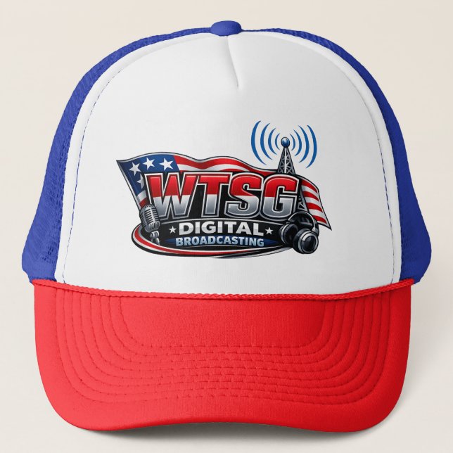 WTSG Digital Broadcasting Logo Trucker-Mütze Truckerkappe (Vorderseite)