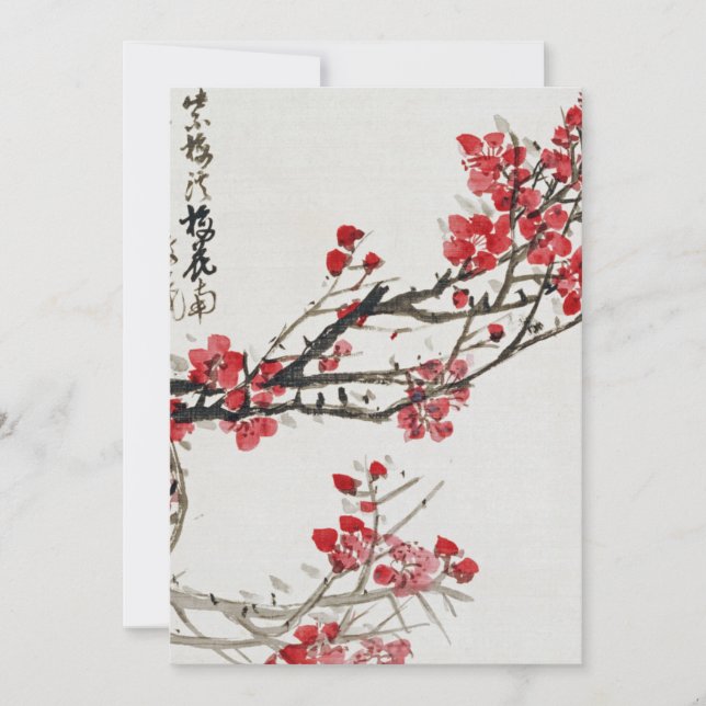 Wu Changshi - Pflaumenblüten Feiertagskarte (Vorderseite)