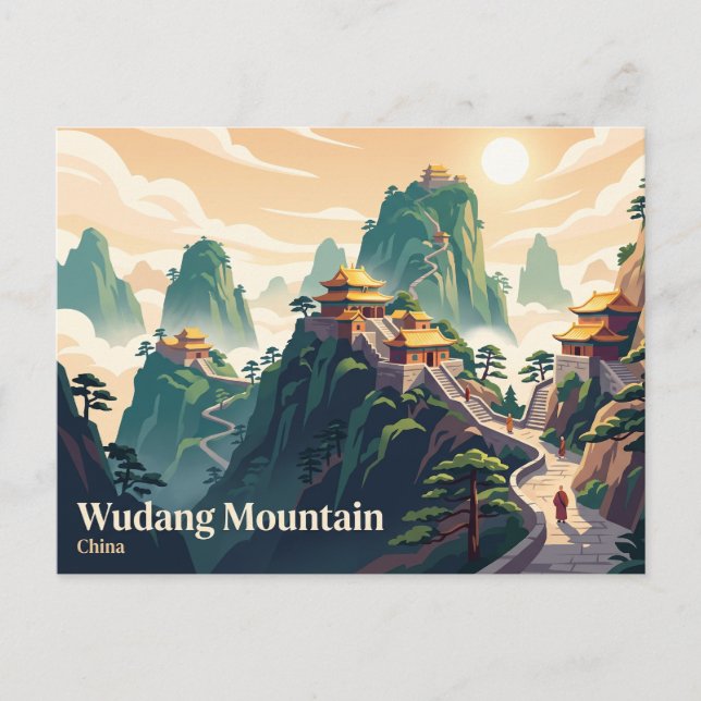 Wudang-Berg China Postkarte (Vorderseite)