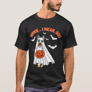 Wuff Meint Boo Lustiger Geist Hund Halloween Deuts T-Shirt