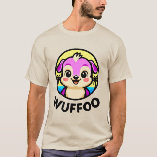Wuffoo Adventures Cute Kawaii Puppy animation logo T-Shirt