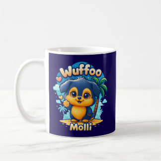 Wuffoo Molli Cute Kawaii Welpe Tropische Insel Kaffeetasse