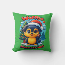 Wuffoo Molli Frohe Weihnachten Kawaii 3D Feiertag Kissen