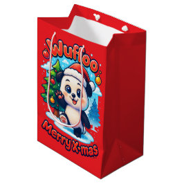 Wuffoo Poppi Merry X-mas Kawaii 3D Holiday Mittlere Geschenktüte