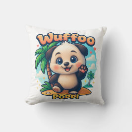 Wuffoo Poppi Süßer Kawaii-Welpe Tropeninsel  Kissen
