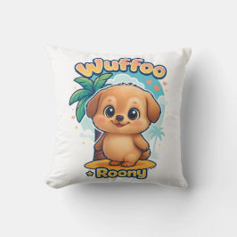 Wuffoo Roony Cute Kawaii Welpe Tropische Insel Kissen