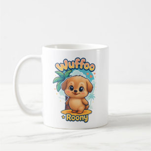 Wuffoo Roony Süßer Kawaii Welpe Tropeninsel Kaffeetasse