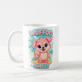 Wuffoo Shelly Kawaii Welpe Tropische Insel Kaffeetasse