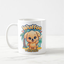 Wuffoo Starssie Kawaii Welpe Tropische Insel Kaffeetasse