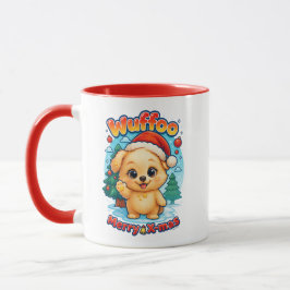Wuffoo Starssie Merry X-mas Kawaii 3D Holiday Tasse
