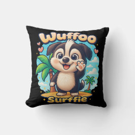 Wuffoo Surffie Süßer Kawaii-Welpe Tropeninsel Kissen