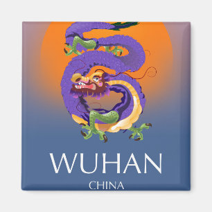 Wuhan China Dragon Reiseplakat Magnet