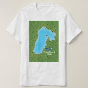 Wular-See Indien Karte T-Shirt