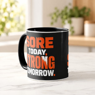 Wund heute, stark morgen Schwarze Kombi-Tasse Tasse