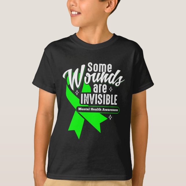 Wunden sind unsichtbare Bewusstsein für psychische T-Shirt (Vorderseite)