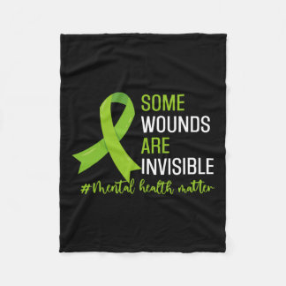 Wunden sind unsichtbare Mental Health Awareness Mo Fleecedecke