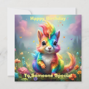 Wunder: Das Rainbow-Unicorn-Eichhörnchen Karte