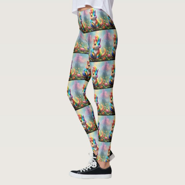 Wunder: Das Rainbow-Unicorn-Eichhörnchen Leggings (Links)