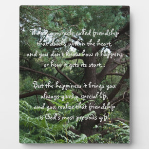 Wunder der Freundschaft Gedicht Tafel Fotoplatte