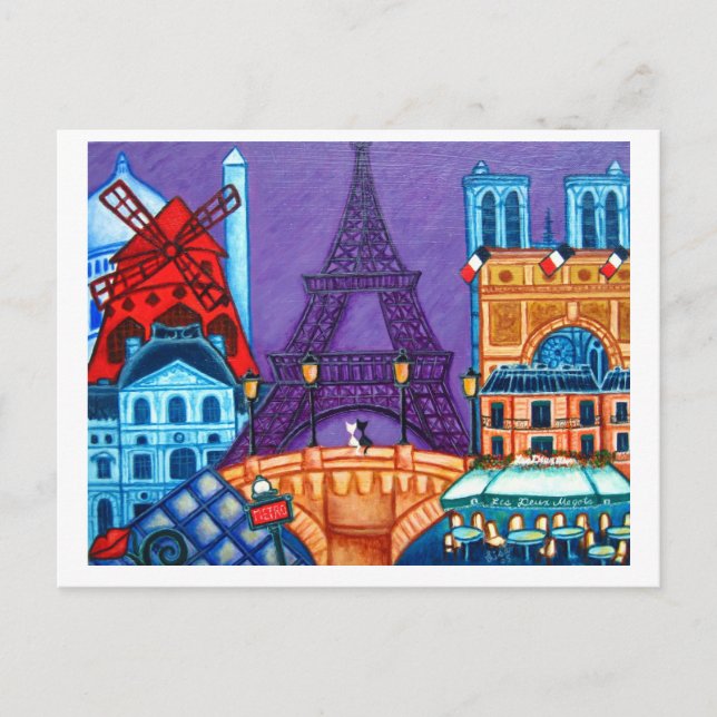 Wunder der Paris Post Card Postkarte (Vorderseite)