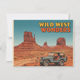 Wunder des wilden Westens Postkarte