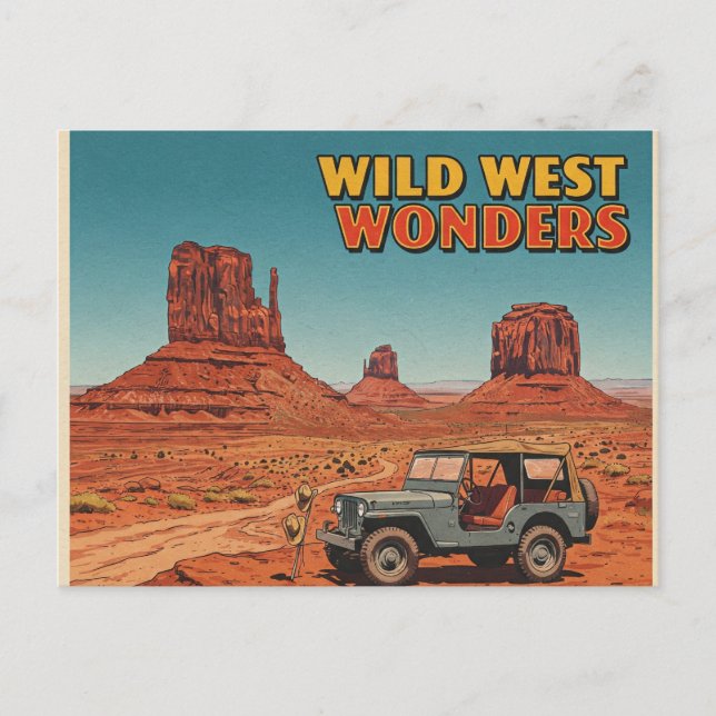 Wunder des wilden Westens Postkarte (Vorderseite)