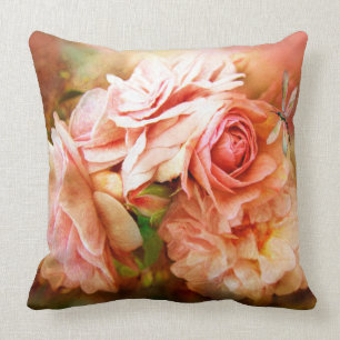 Wunder einer Rose - Pfirsich - Kissen